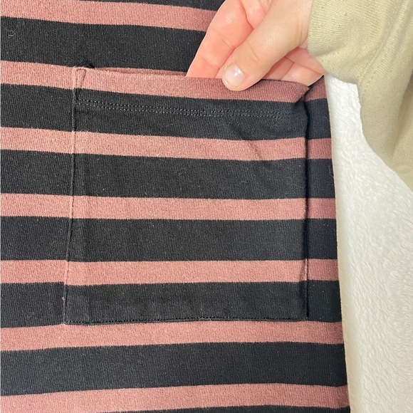 The Nines x Hatch Tunic Shift Dress XS Brown Black Striped Maternity Target Boxy - Picture 6 of 11